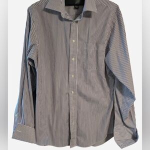 Jos. A. Bank Purple and White Striped Casual Shirt